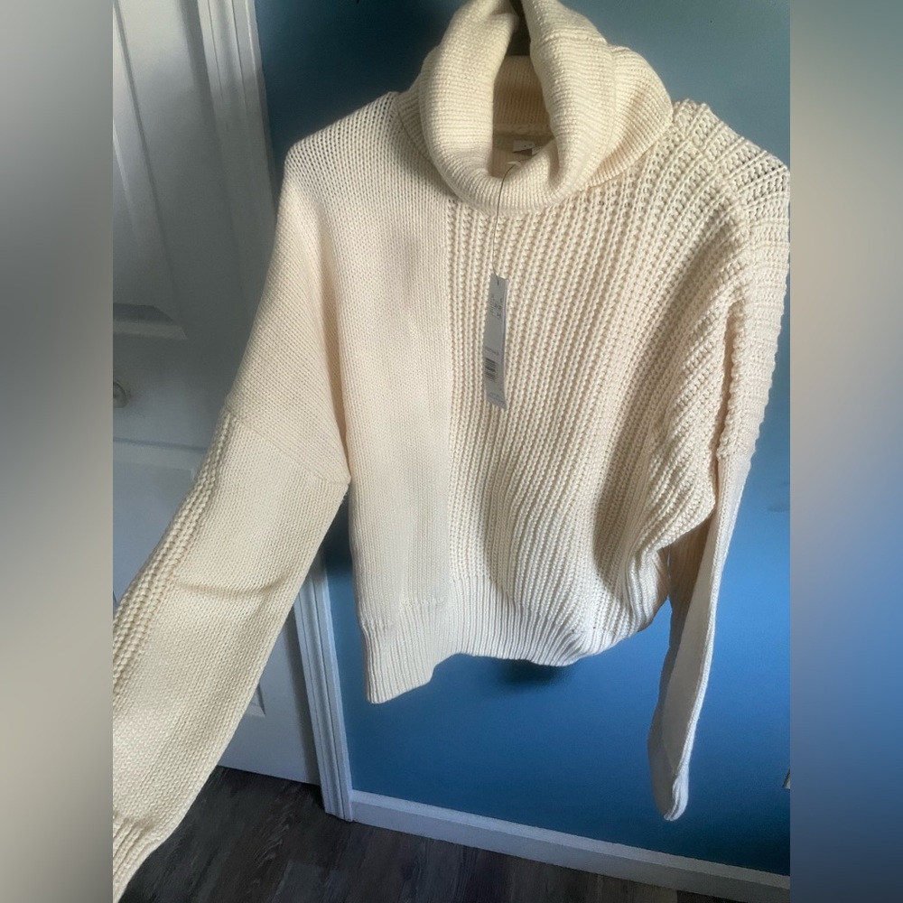 Topshop Cream Cowl Neck Sweater